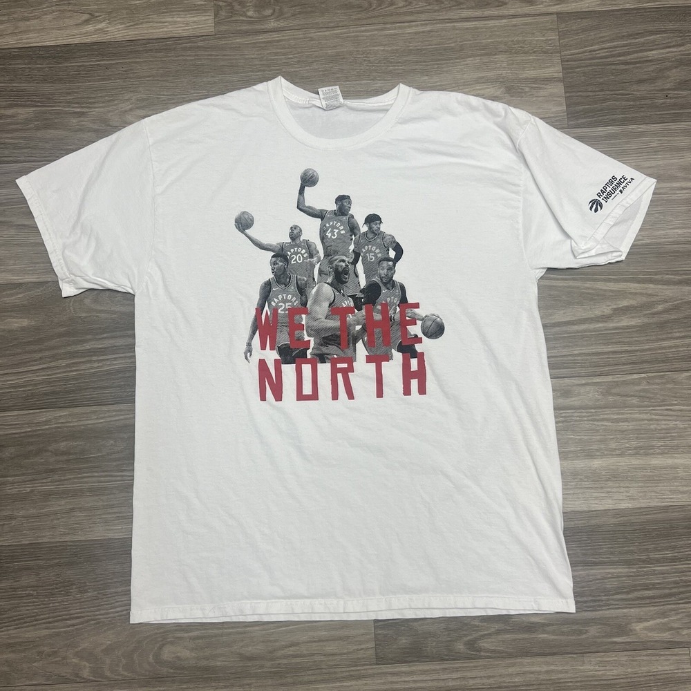 Toronto Raptors Caricature Player Shirt Men XL White Fear‎ North NBA Basketball